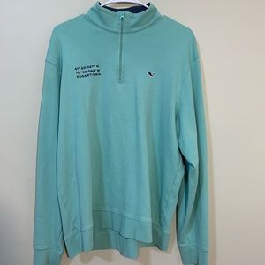Turquoise Vineyard Vines quarter zip